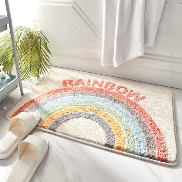 flocking bath mat