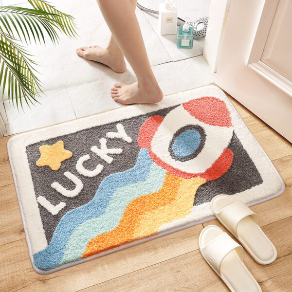 flocking bathmat