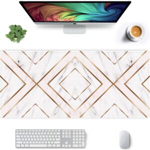 Large Keyboard Mousepads with Marble Pattern Print
