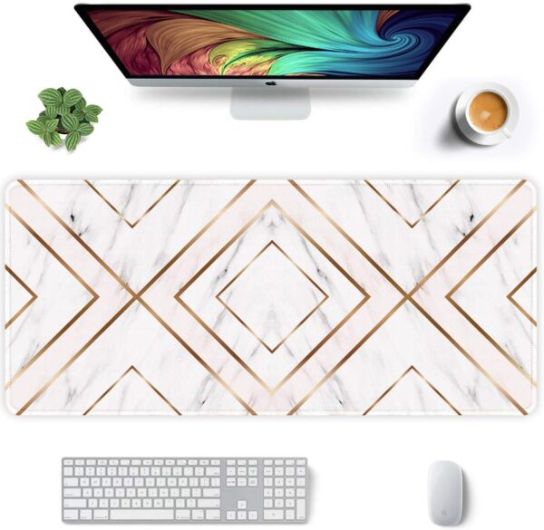 Large Keyboard Mousepads with Marble Pattern Print