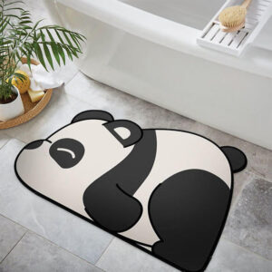 Rubber Bath Mat with Pretty Panda Shape Cartoon Style